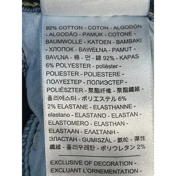 Levis 711 Skinny Jeans Womens 28 Blue Distressed Ripped Raw Hem Stretch Denim - Picture 11 of 15